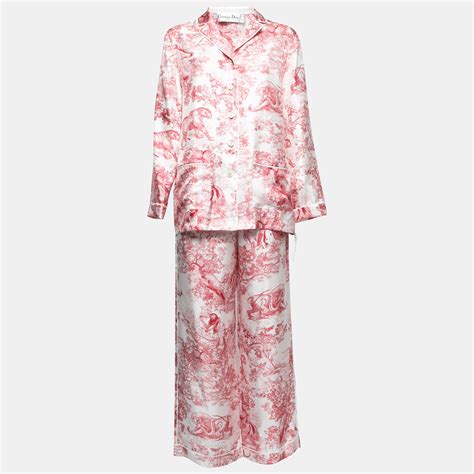 dior print silk pajamas|dior chez moi shirts.